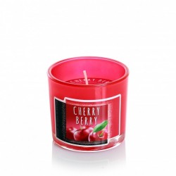 BARTEK CANDLES Svíčka vonná v barevném skle 7,5 x 6,5cm, Nature Candle - Cherry Berry