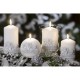 BARTEK-CANDLES Svíčka dekorativní CHRISTMAS ANGELS - válec 80x120 mm - Bílá