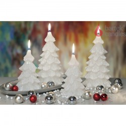 BARTEK-CANDLES Svíčka dekorativní vánoční stromek - CHRTISTMAS TREE 110x210 mm - Bílá