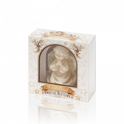 BARTEK-CANDLES Svíčka dekorativní ve tvaru anděla - RAFAEL 85mm v krabičce - Okrová /MIX