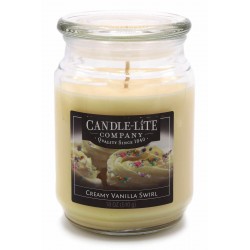 CANDLE-LITE Svíčka dekorativní ve skleněné dóze - Creamy Vanilla Swirl  510g